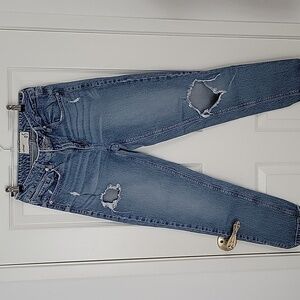 Garage wide leg ripped jeans